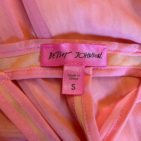 Betsey Johnson Semi Sheer Layered Baby Doll Nightie Women’s SZ Small Pink Orange - Picture 6 of 7